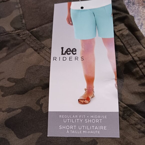 Lee Riders Womens Plus Comfort Waist Camouflage  Midrise Utility Shorts Size 20W - Picture 12 of 14